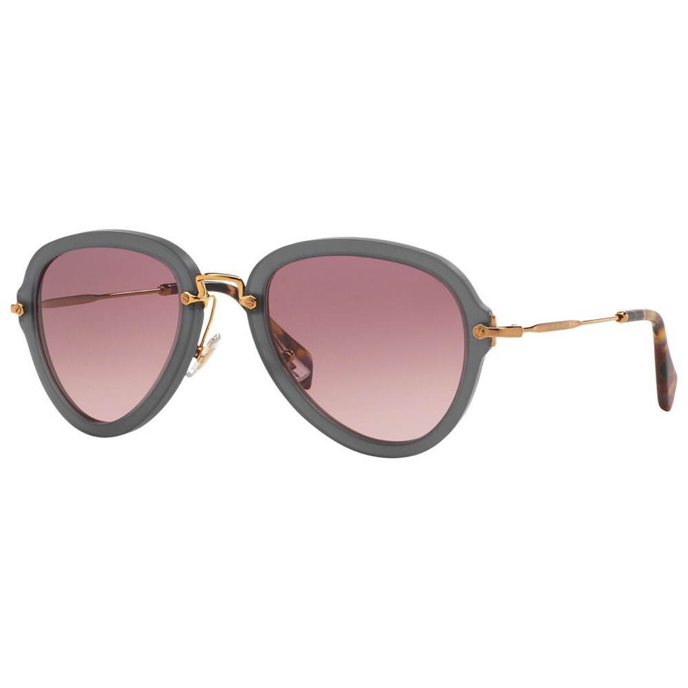 Miu Miu Pilot Aviator Sunglasses MU03QS-TWH3G2 - Picture 5 of 7
